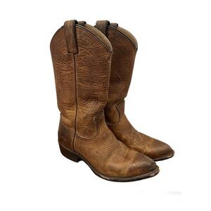 Frye Brown Leather Cowboy Boots